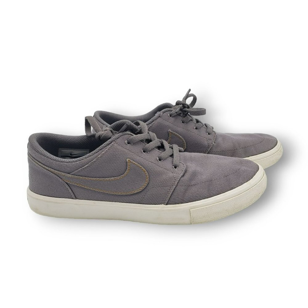 Nike SB Solarsoft Portmore II Skate Sneakers Womens 9 Grey‎ Canvas AH4616-003